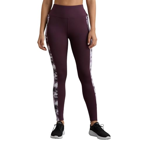Skechers Women Printed Panel DEEP Purple Leggings