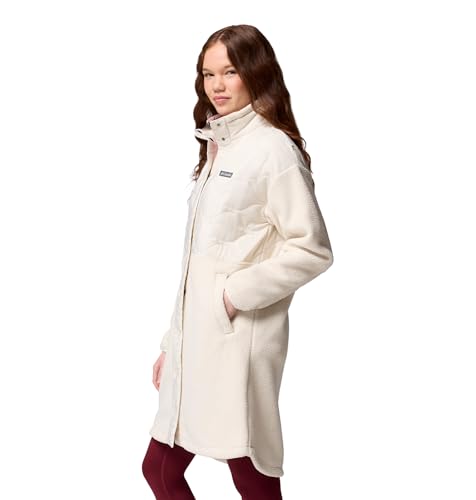Columbia womens Cloud Point Long Fleece, Chalk, 1X