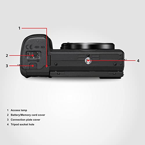 Sony Alpha Ilce-6400 24.2Mp Mirrorless Digital SLR 16 GB Camera Body (Aps-C Sensor, Real-Time Eye Auto Focus, 4K Vlogging 16 GB Camera, Tiltable LCD) - Black