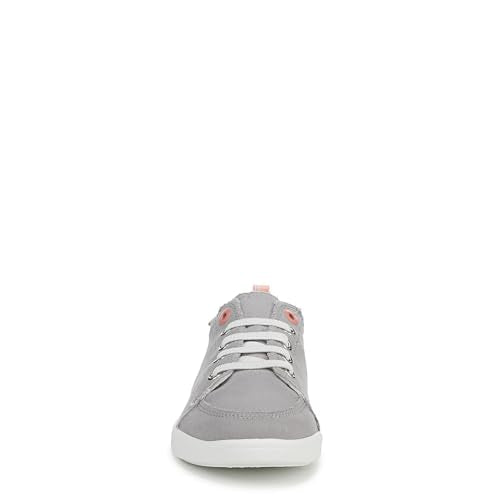 Vionic Beach Pismo Casual Women’s Fashion Sneakers-Sustainable Shoes That Include Three-Zone Comfort with Orthotic Insole Arch Support, Machine Wash Safe- Sizes 5-11, Light Grey Canvas, 5 UK