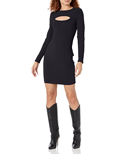 GUESS womens Essential Long Sleeve Lana Dress Dress, Jet Black, M