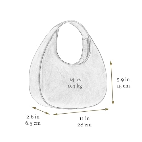 Time Resistance Leather Handbag - Purse for Women - Moon Bag - Top Handle Bag – Crescent Hobo Bag, Cognac Brown