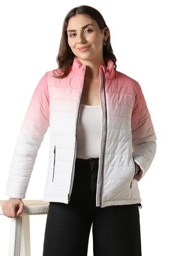 Women Pink Textured Casual Jacket