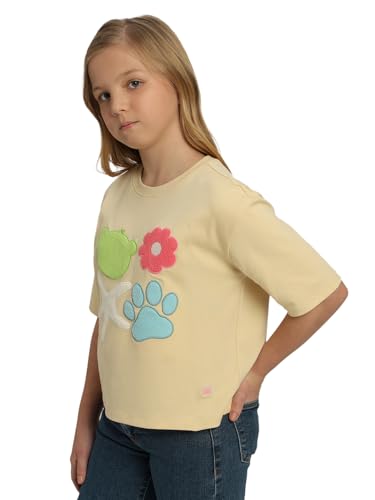 VERO MODA Girl Regular Fit Yellow Tshirt