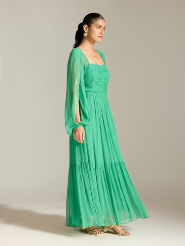 Label RITU KUMAR Emerald Xenia Full Sleeves Long Dress