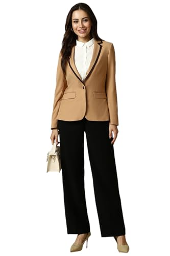 Allen Solly Women's Blazer (AHBZERGPI61544_Beige