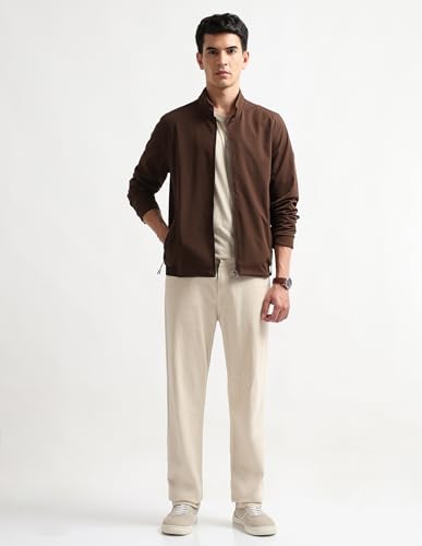 Arrow Sports Men's A-Line Coat (ASAKJK4720_Dark Brown