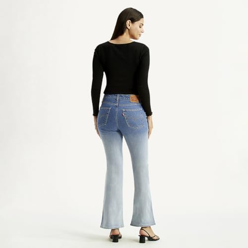 Levi's Women's 726 Light Indigo Flared Fit High-Rise Jeans