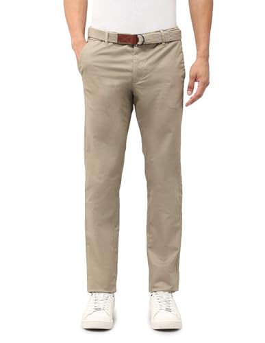 U.S.Polo Association Men's Denver Slim Fit Satin Trousers (USTRO160D_Brown_38)