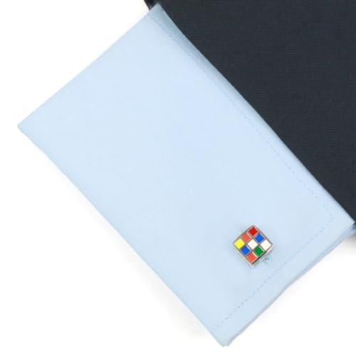 Peluche Multicolour The Rubix Cube Cufflinks for Men