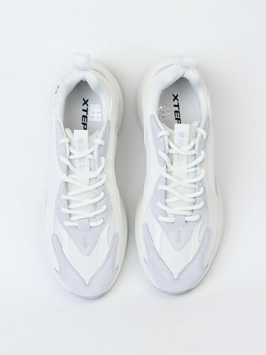 XTEP Grey Casual Shoes for Men | Lightweight Comfort Sneakers with Stylish Design