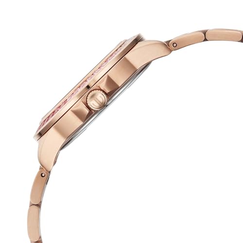 Titan Glamour Quartz Analog Pink Dial Stainless Steel Strap Watch for Women