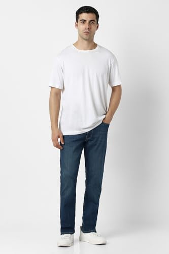 Van Heusen Men's Regular Jeans (VXDNCBTFC06335_Navy