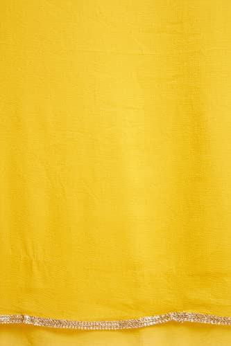 Soch Women Yellow Art Silk Abstract Print Gown