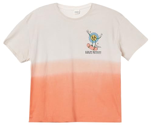 Max Girls Oversized Back Printed T-Shirt (S24EKT20BEIGE)_13-14Y