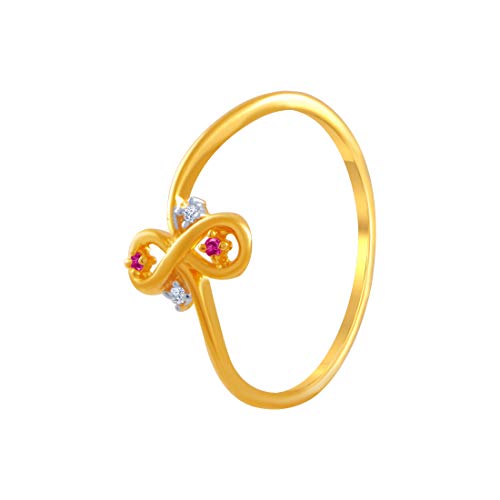 P.C. Chandra Jewellers 14k (585) Yellow Gold and American Diamond Ring for Women