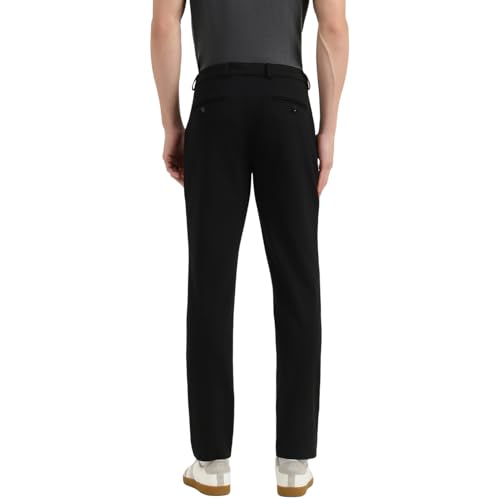 United Colors of Benetton Solid Slim Fit Trousers (Size:34)-01C4KTWB1055I10034 Black