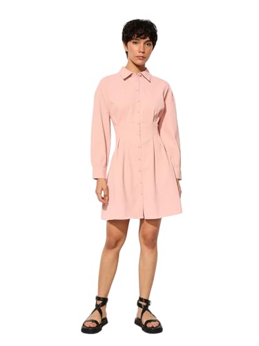 ONLY Women's Fit and Flare Pink Dress