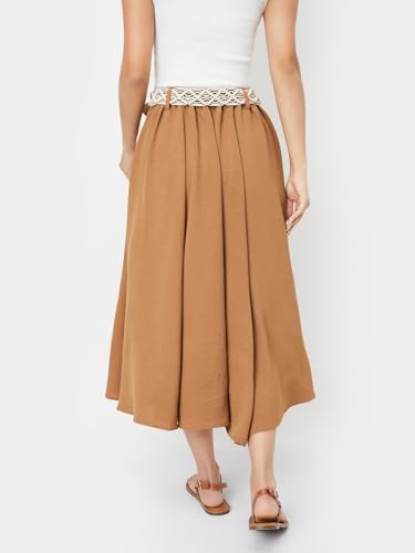 Max Polyester Western Skirt TAN