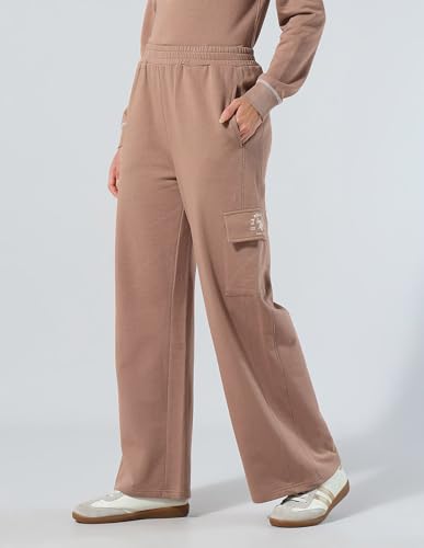 U.S. Polo ASSN. Women Solid Cargo Fit Trousers (UWAW25TRO154_Light Brown_32)