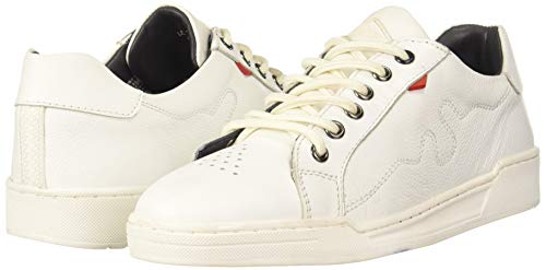 Lee Cooper Men White Leather Sneakers-8 UK (42 EU) (9 US) (LC3037A)