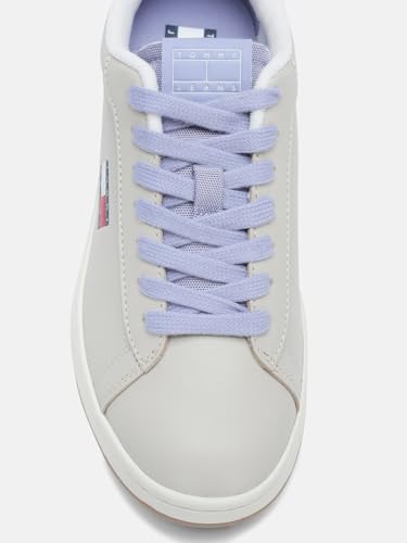 Solid Beige Leather Sneakers