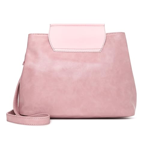 Fastrack Faux Leather Satchel For Women | Trendy Shoulder Bag With Dual Zip-Closure Compartments and Magnetic Flap | Stylish Handbag With Adjustable Strap and Inner Pockets | Trendy Women's Handbags