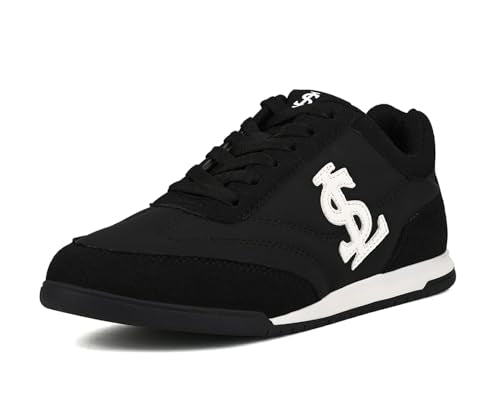 LOUIS STITCH Women’s Black Casual Lightweight Sneakers | Ortholite Cushioned Comfort | Dual-Color TPR Sole | Lightweight & Comfortable Casual Lace-Up Shoes | LSD-SNK-NBL | UK-6