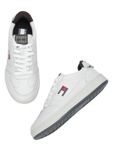 Solid White Leather Sneakers