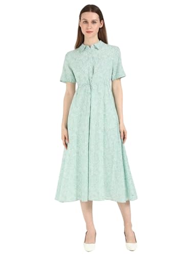 Cotton Spread Collar A-Line Dress