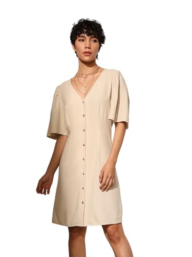 ONLY Women's Bodycon Beige Dress