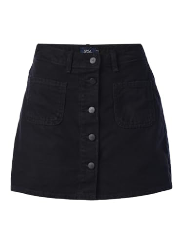 ONLY Women's Solid Regular Fit Black Skorts