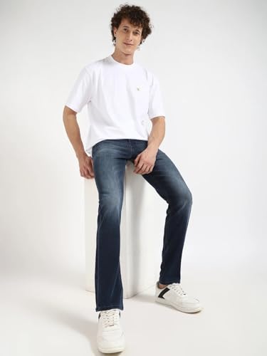 Polyester Slim Fit Mid Rise Jeans