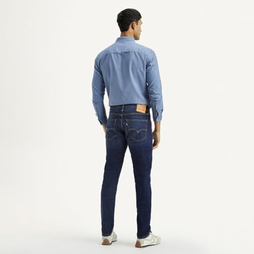 Levi's Men's Dark Indigo Slim Tapered Fit Mid Rise Jeans