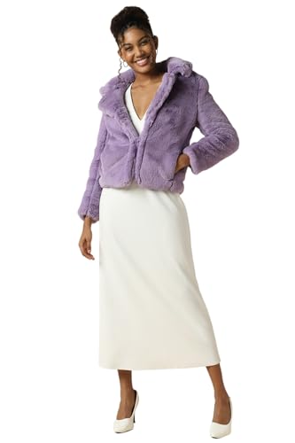 Allen Solly Women's A-Line Coat (AHJKCRGFN03945_Purple
