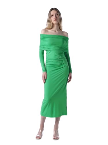 ONLY Women's Solid Bodycon Green Dress