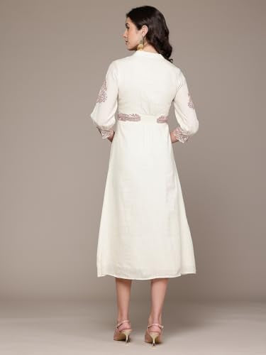 Ritu Kumar Ecru Multi Dori Long Dress