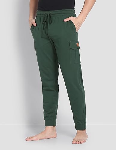 U.S. POLO ASSN. Men's Mid Rise Regular Fit Joggers (Pack of 1) Bottle Green L