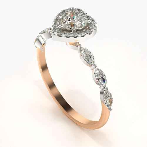 VALANOVA Hallmarked 14K Gold & Certified Lab Grown Diamond 0.73cts | Ring For Women's/Girls | Stylish & Elegant | VGR0464H | Ring Size: 17