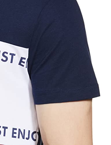 Max Men Ultra Slim Fit Colourblocked T-shirt (CABKHSP2305CBNAVY)_XL