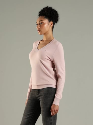 Tommy Hilfiger Regular Fit Cotton V-Neck Sweater