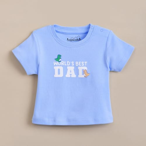 Hopscotch Baby Girls Animal Print Short Sleeves Multicolor Tees For Ages (18-24 Months)