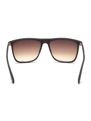 IRUS sunglasses| 100% UV protected | Gradient | Full Rim | Square | Men | Large | Shiny Brown Polycarbonate Frame | Brown Gradient Polycarbonate Lens