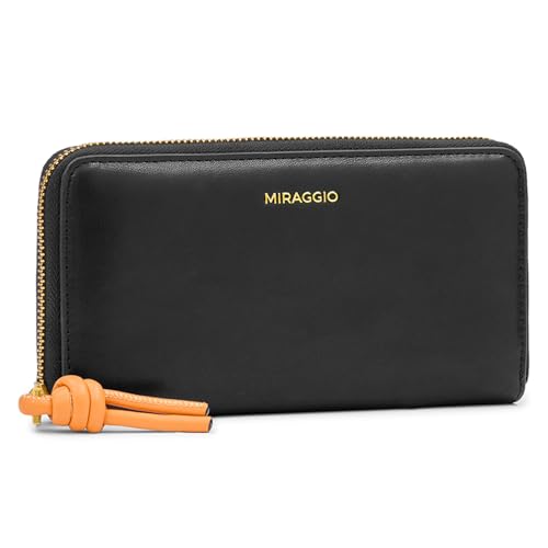Miraggio Theo Zip Around Wallet for Woman | 3 Compartment Women Wallet | Gift Items for Women