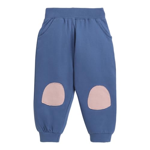 Hopscotch Boys Cotton Jogger Set In Pink Color For Ages (5-6 Years)