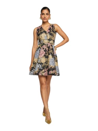 Label RITU KUMAR Black Neoni Short Dress