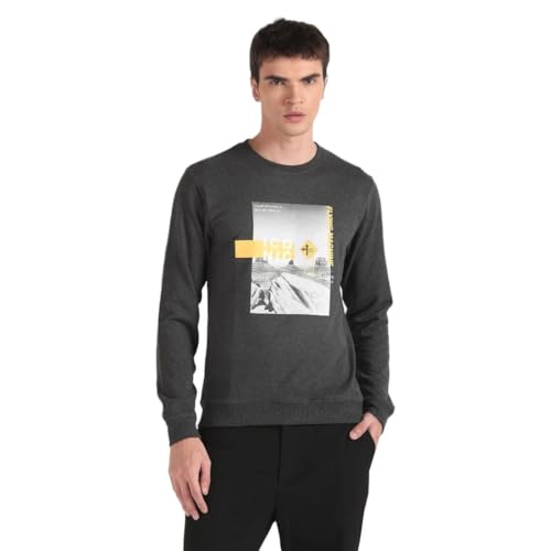 Crew Neck Graphic Print Sweatshirt