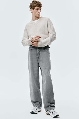 KOTTY Men’s Loose Fit Wide Leg Jeans in Washed Grey Denim-KTTMENSJEANS508_36