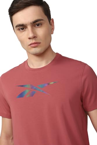 Reebok Men's Slim Fit T-Shirt (FW23NEW0094_Maroon