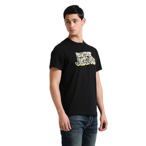 Pepe Jeans Men's Slim Fit T-Shirt (PM509824_Black